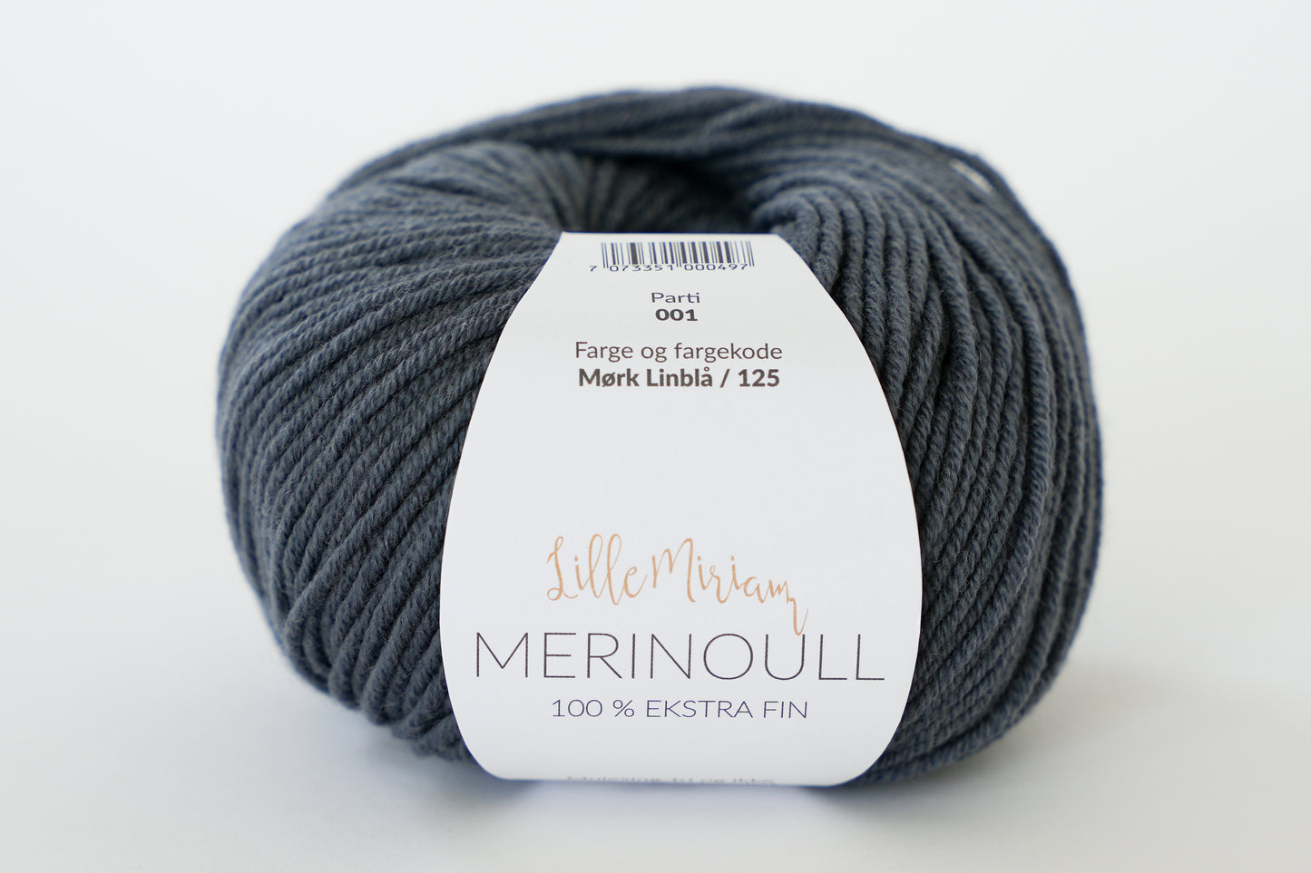 Merinoull - Mørk Linblå / Mörk Linblå 125