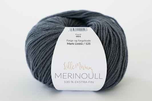 Merinoull - Mørk Linblå / Mörk Linblå 125